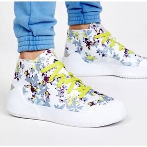 Adidas Stella McCartney White ASMC Treino Mid Cut Floral Print Shoes Women's 8